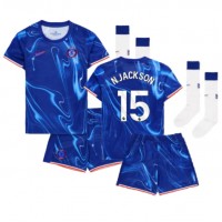 Maglia Calcio Chelsea Nicolas Jackson #15 Prima Divisa Bambino 2024-25 Manica Corta (+ pantaloncini)